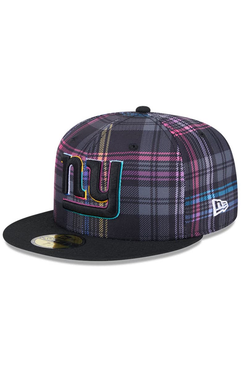 New Era Men's New Era Black New York Giants 2024 NFL Crucial Catch Plaid 59FIFTY Fitted Hat, Alternate, color, 