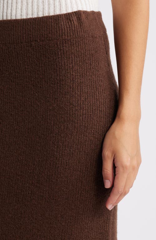 Bobeau Rib Sweater Midi Skirt