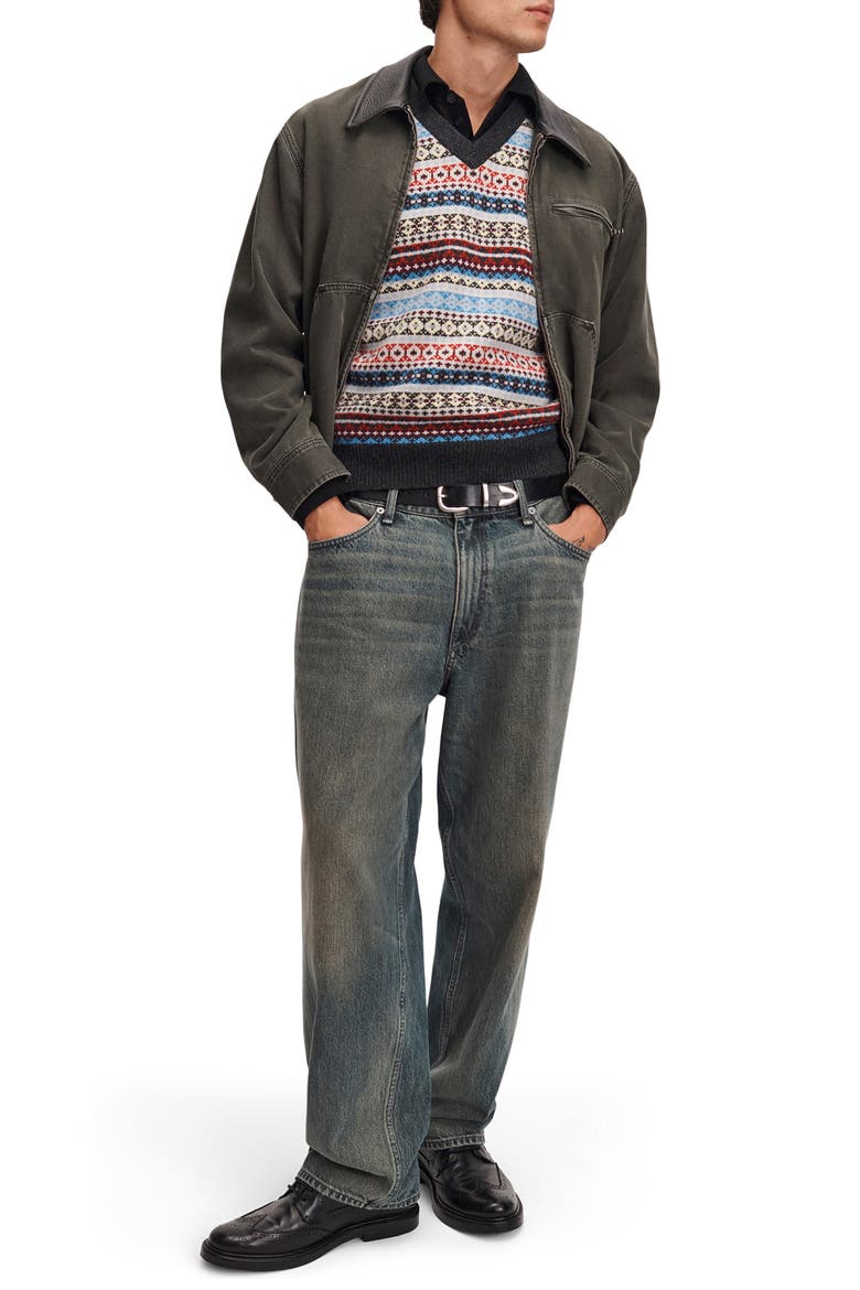 Fair Isle Wool Vest, Alternate, color, MULTI