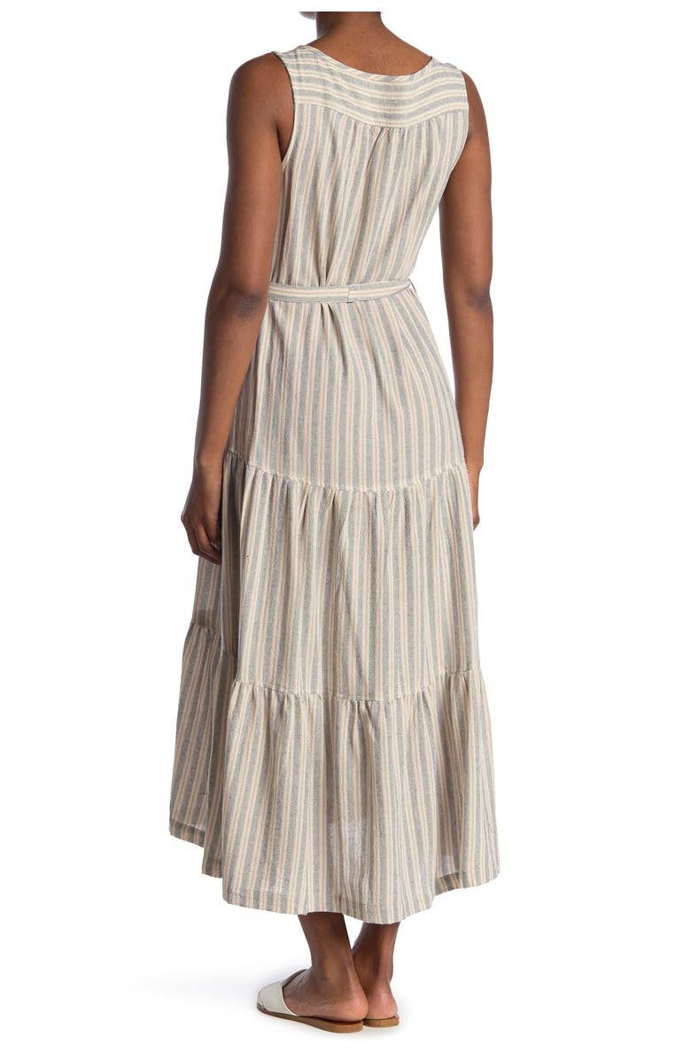 MAX STUDIO Sleeveless Self Tie Button Front Dress, Alternate, color, 