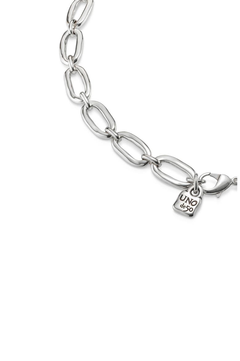 Sterling Silver Plated Link Necklace, Alternate, color, Silver