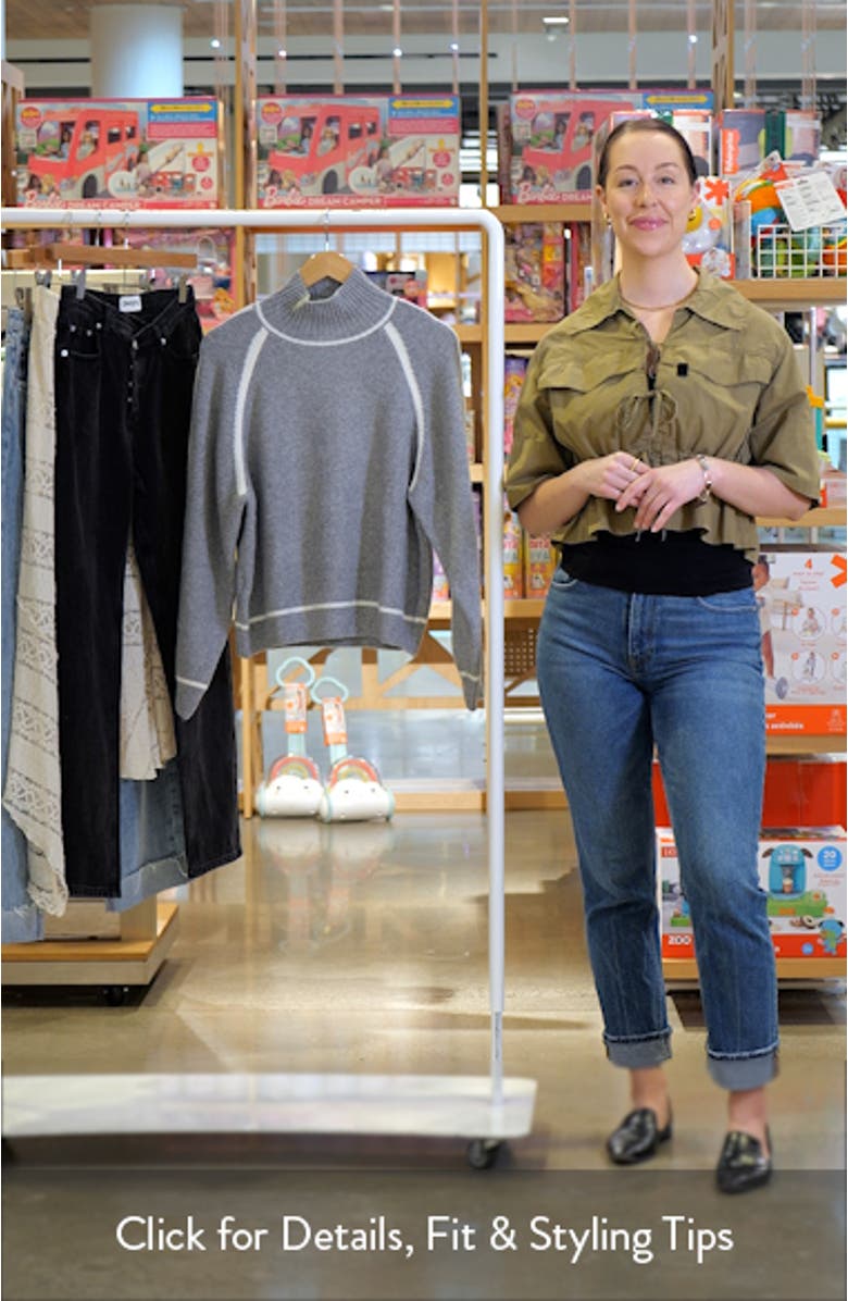 Contrast Detail Turtleneck Sweater, sales video thumbnail