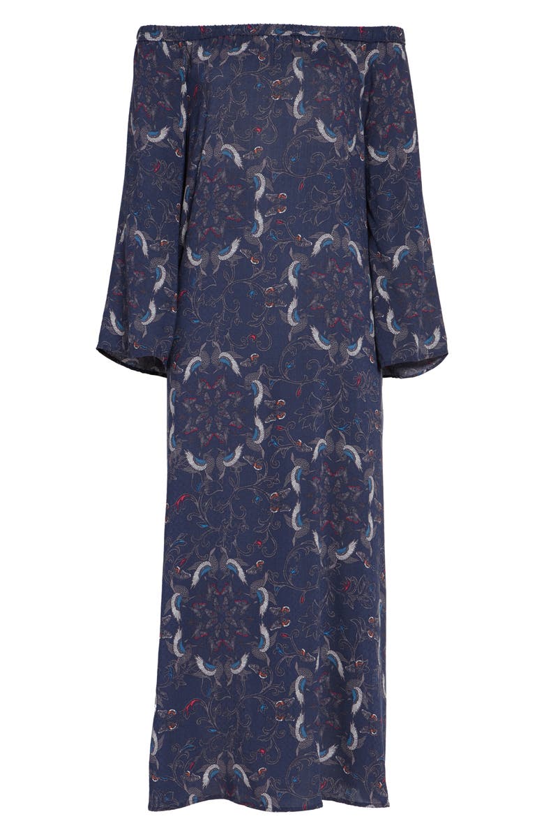 Hinge Print Off the Shoulder Maxi Dress, Alternate, color, 