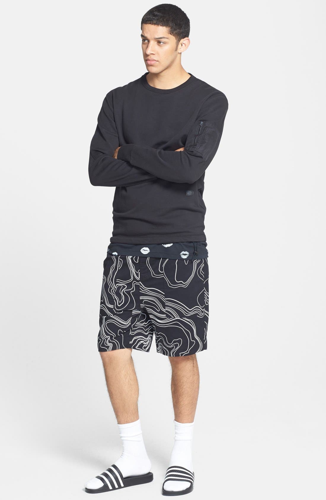 adidas Adilette Stripe Sport Slide, Alternate, color, 