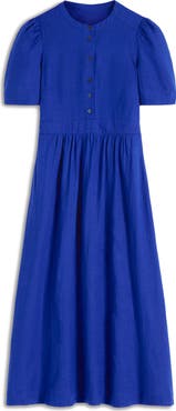 Boden Ivy Short Sleeve Linen Midi Dress