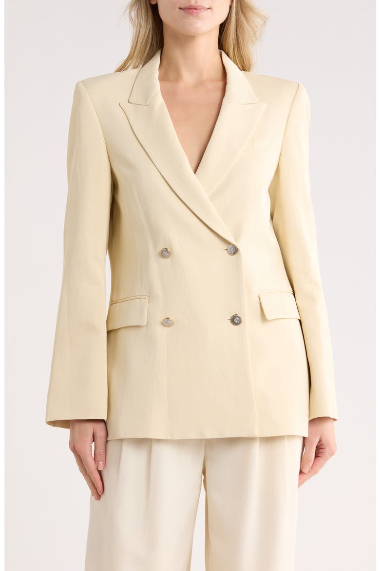 My Second Husband Double Breasted Blazer, Main, color, FRENCH BUTTER