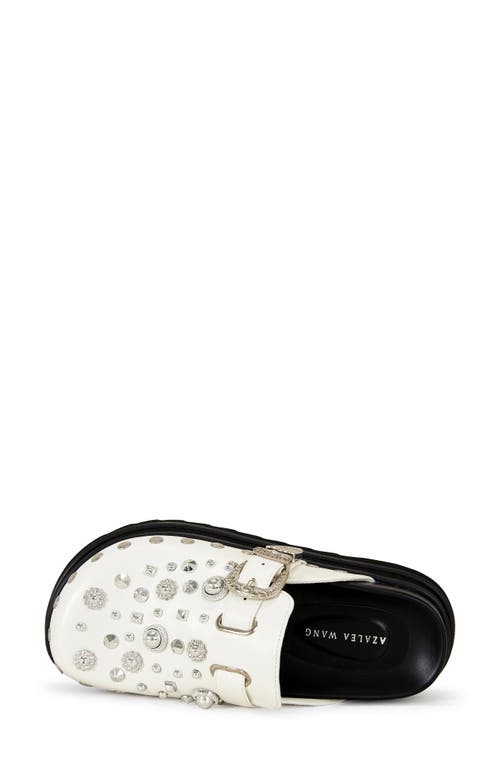 Azalea Wang Swiftly Platform Clog In White