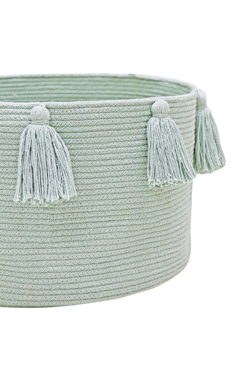 Lorena Canals Basket New Tassels, Alternate, color, Blue Sage
