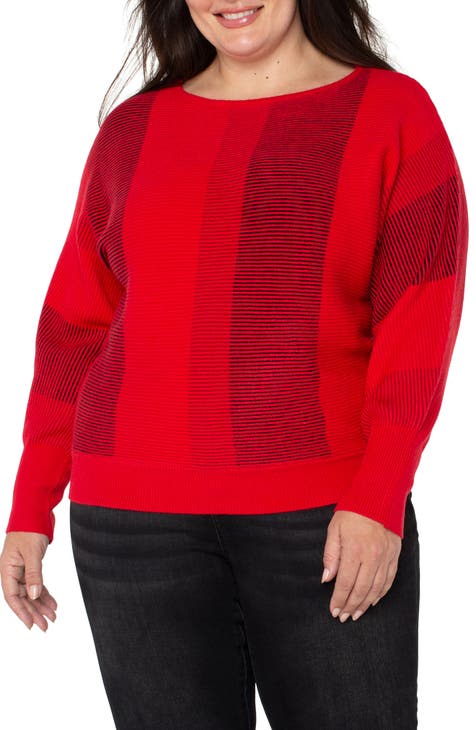 Plus size red sweater best sale