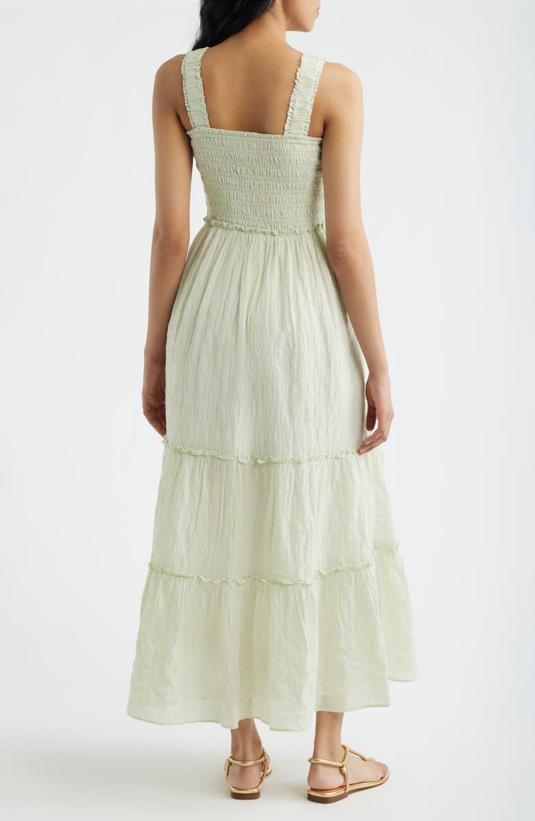 Lilly Pulitzer<sup>®</sup> Hadly Stripe Sleeveless Maxi Dress, Alternate, color, Pistachio X Conch Shell Pink