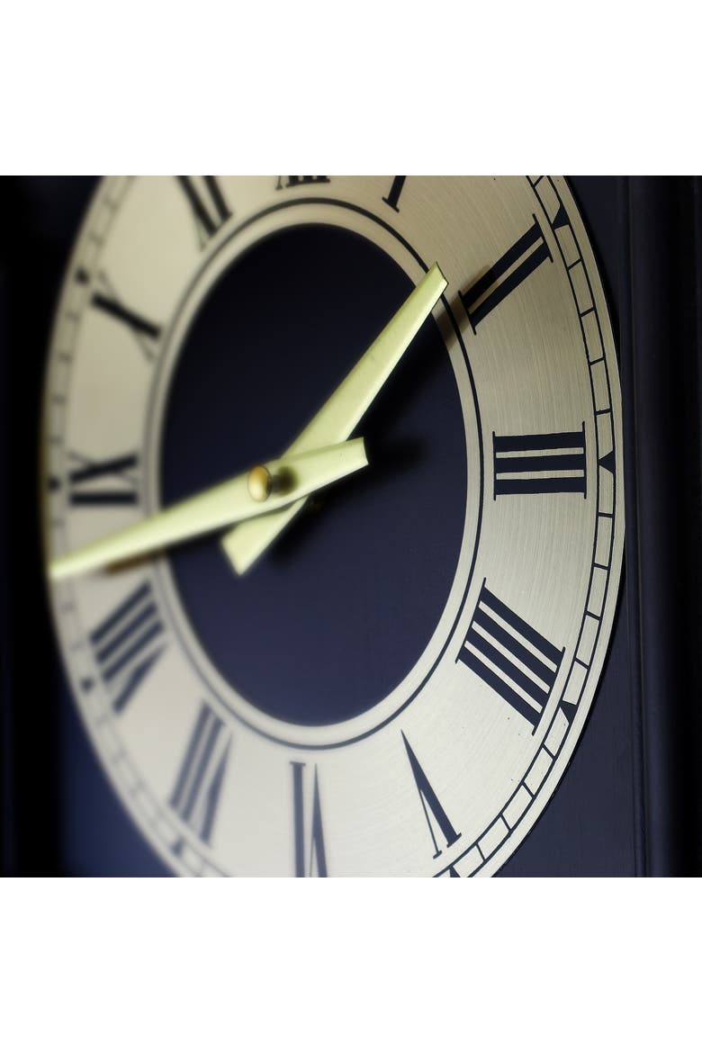 27.5in Wall Clock with Pendulum Chocolate Oak Finish, Alternate, color, Chocolate