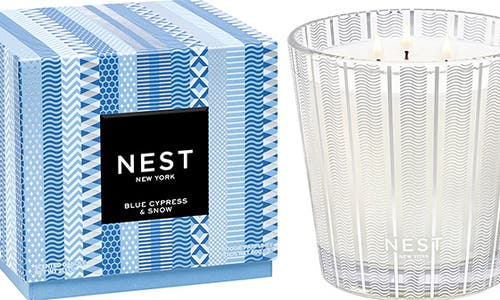 Nest New York Blue Cypress & Snow Three-wick Candle In Blue
