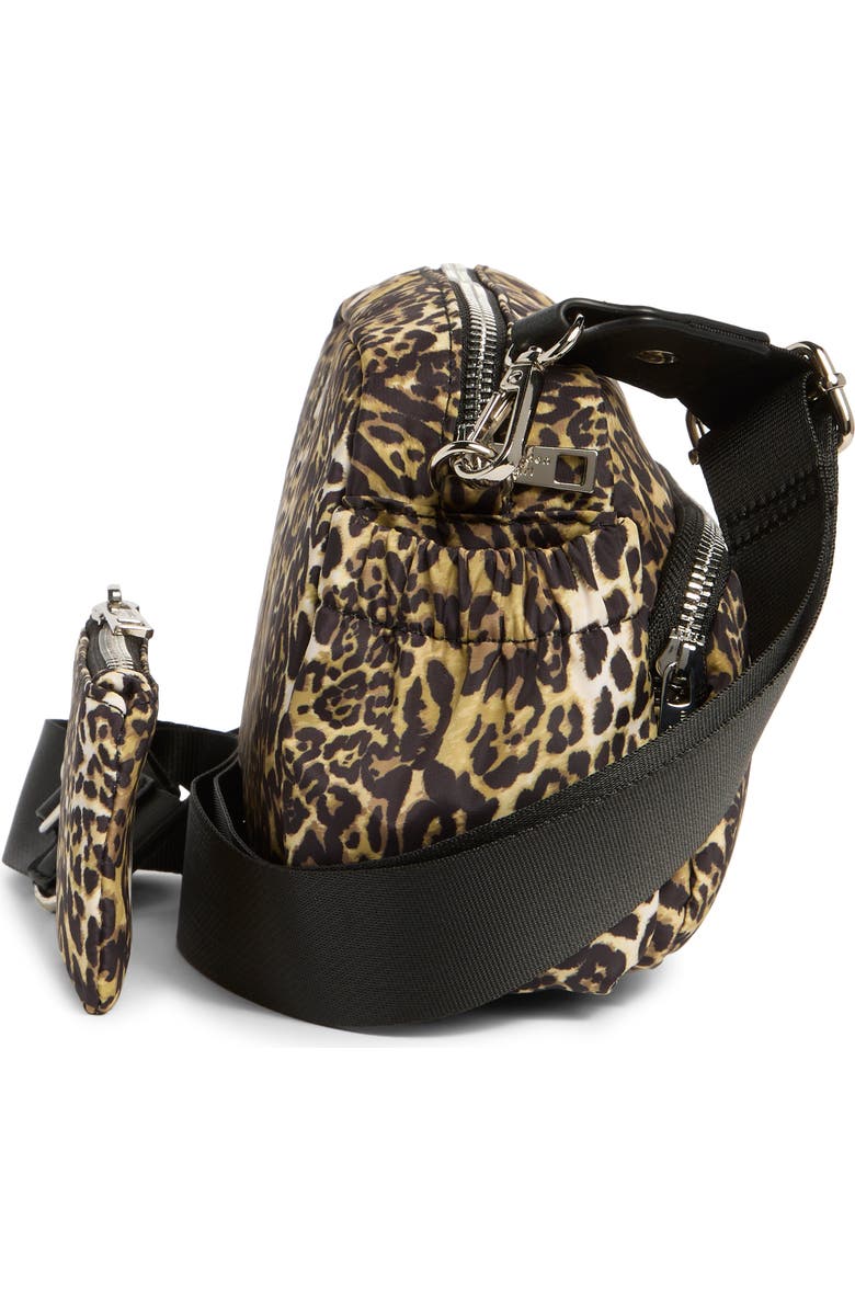 Madden Girl Nylon Camera Bag, Alternate, color, Leopard