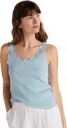 Haven Well Within Organic Cotton Rib Knit Lace Tank