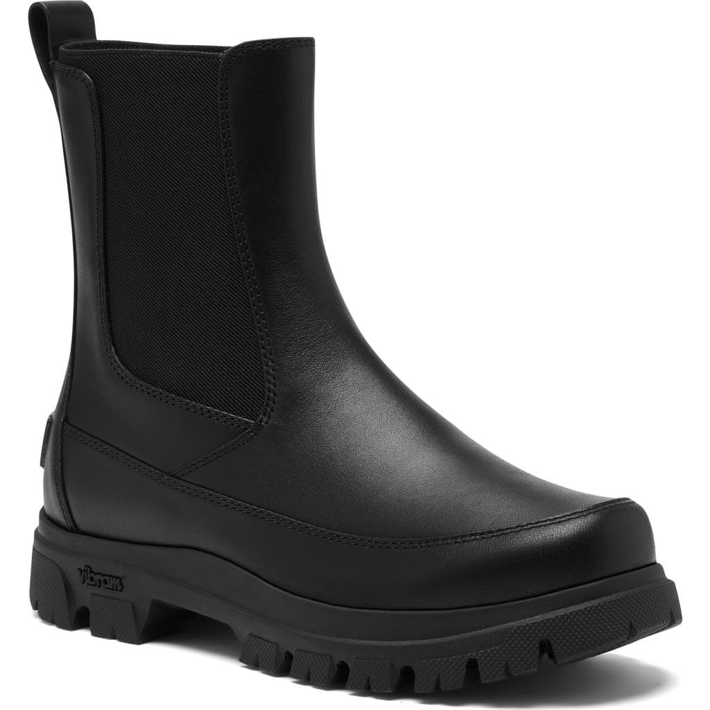 Sorel Daystorm Waterproof Leather Chelsea Boot In Black