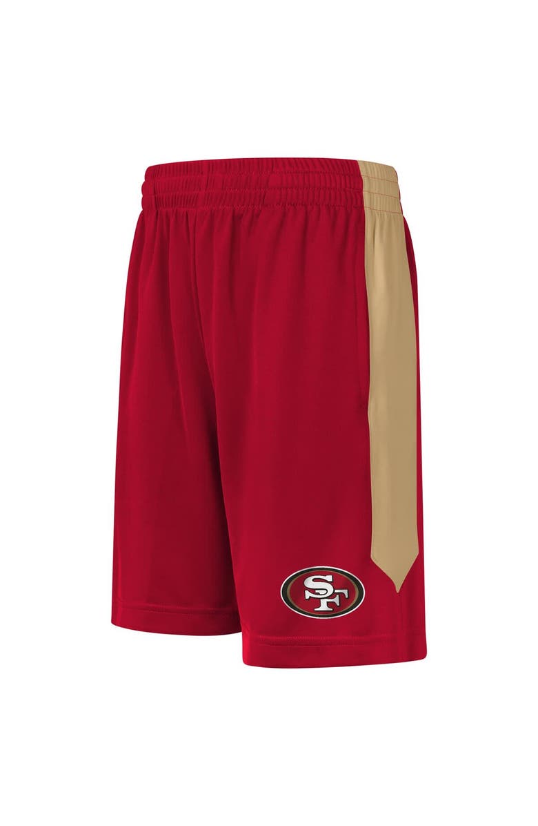 Outerstuff Youth Scarlet San Francisco 49ers Fashion Shorts, Alternate, color,