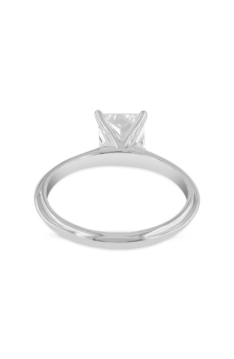 LuvMyJewelry Rhea Princess 14K Gold Princess Cut Lab Grown Diamond Classic Solitaire Ring - 1.25 Ct, Alternate, color, 14K White Gold