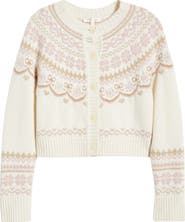 LoveShackFancy Shantae Fair Isle Merino Wool Cardigan