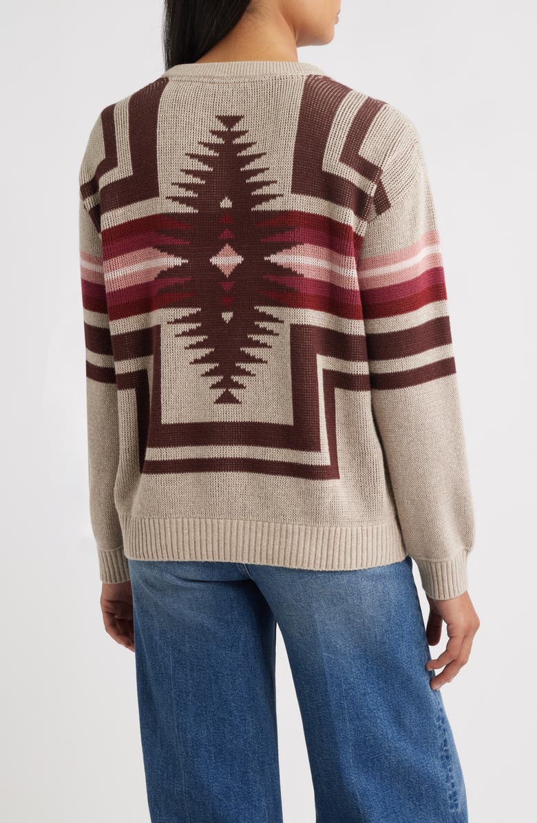 Pendleton Montera Cotton Sweater, Alternate, color, Taupe Heather