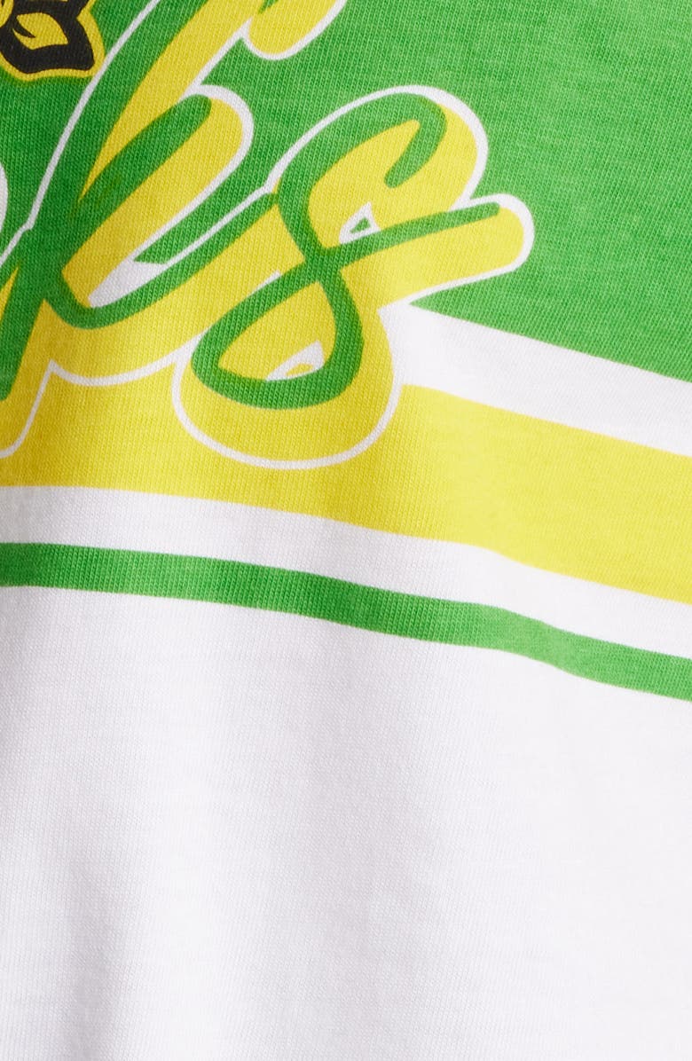 WEAR by Erin Andrews Women's WEAR by Erin Andrews White Oregon Ducks Striped Front Knot Cropped T-Shirt, Alternate, color, White