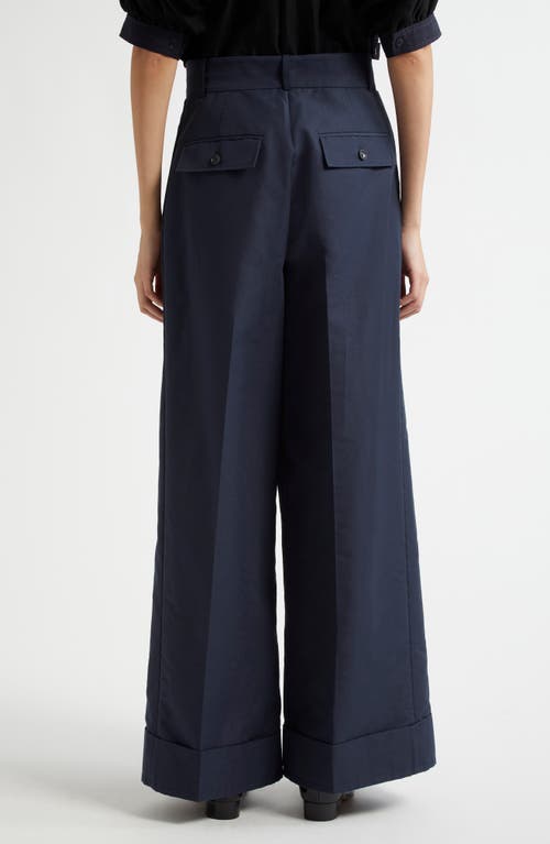 Shop 3.1 Phillip Lim Pleated High Waist Extra Wide Leg Pants In Midnight