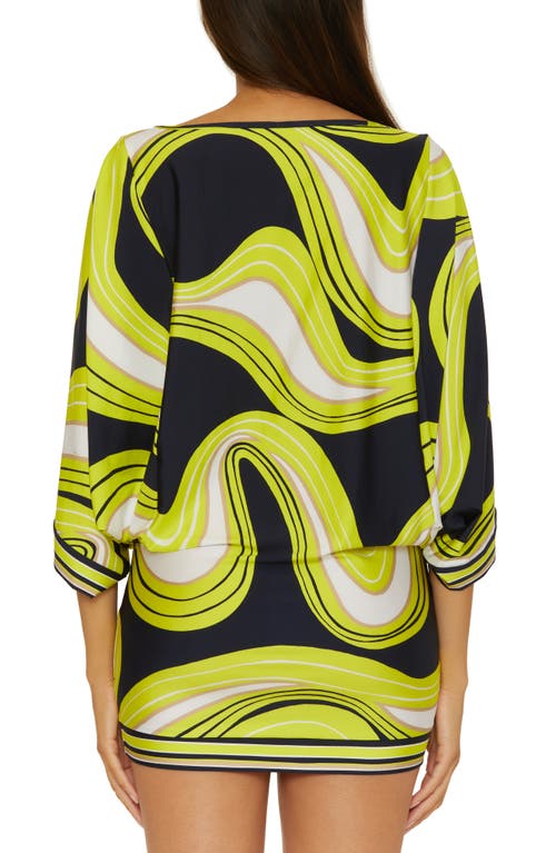 Trina Turk Serena Stretch Cover-up Tunic In Green Multi