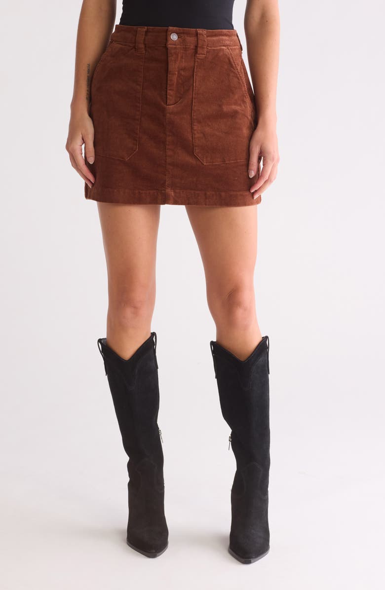 Sanctuary Corduroy Gold Coast Miniskirt, Main, color, Clove