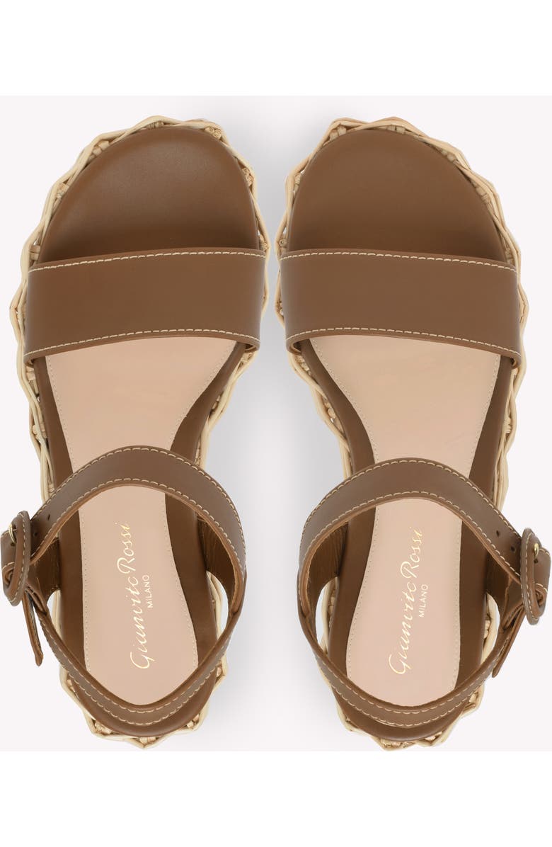 Gianvito Rossi Cestino Sandal, Alternate, color, Brown Calf Leather