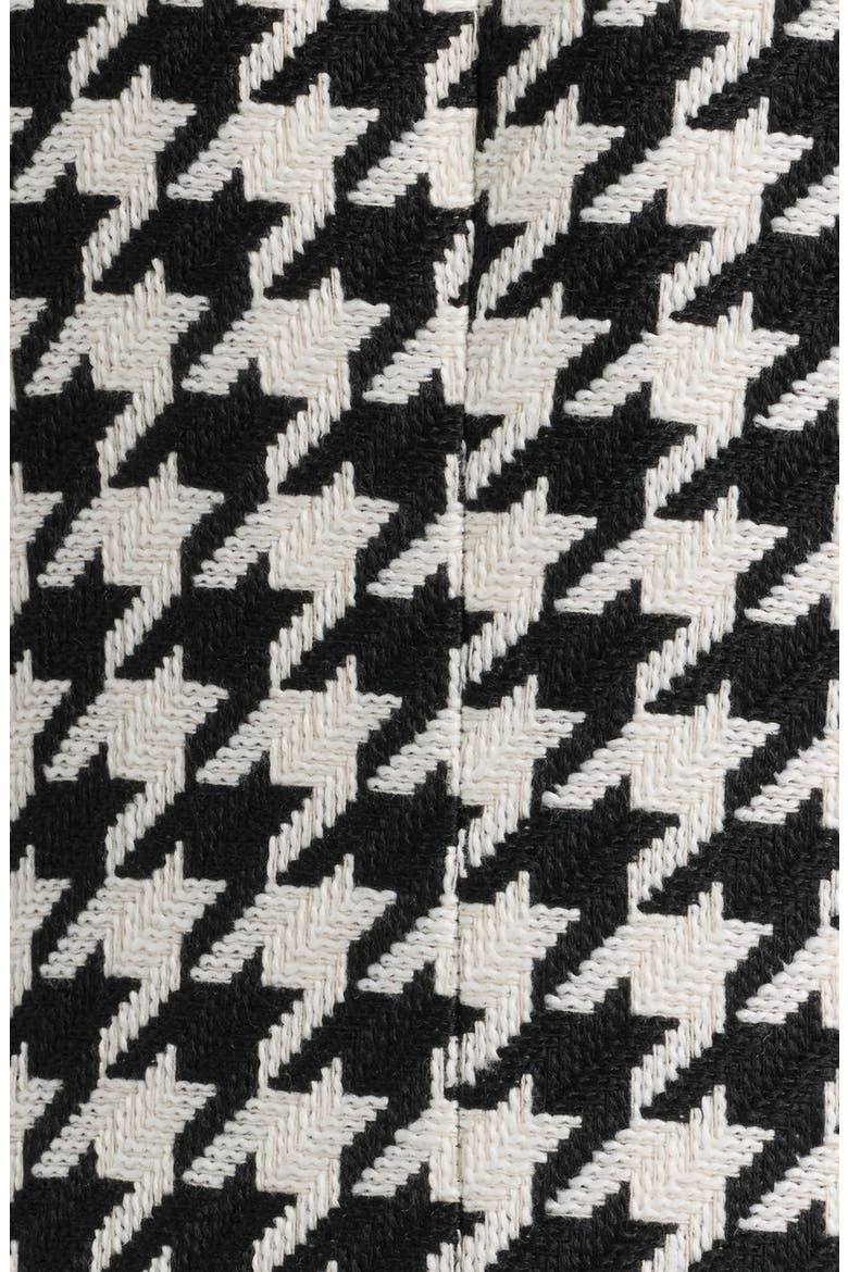 Houndstooth Single Breasted Coat, Alternate, color, BLACK/ WHITE