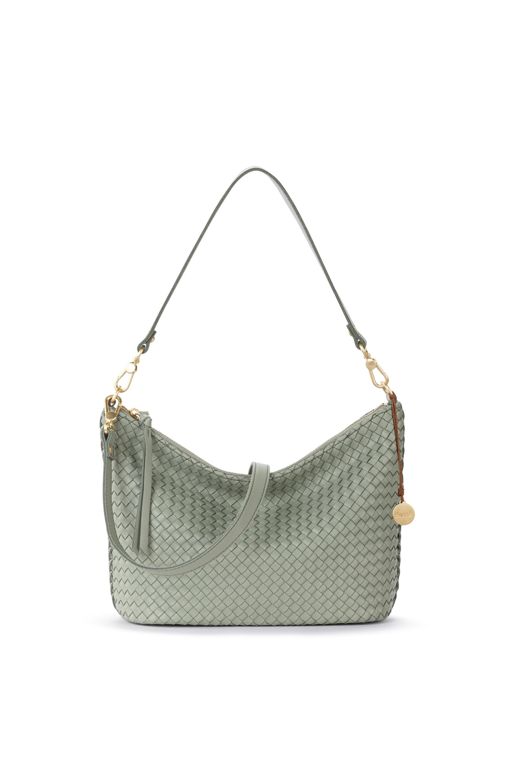 Juniper Small Hobo Leather Bag, Alternate, color, Meadow Woven