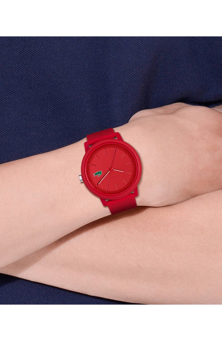 Lacoste 12.12 Silicone Strap Watch, 42mm, Alternate, color,