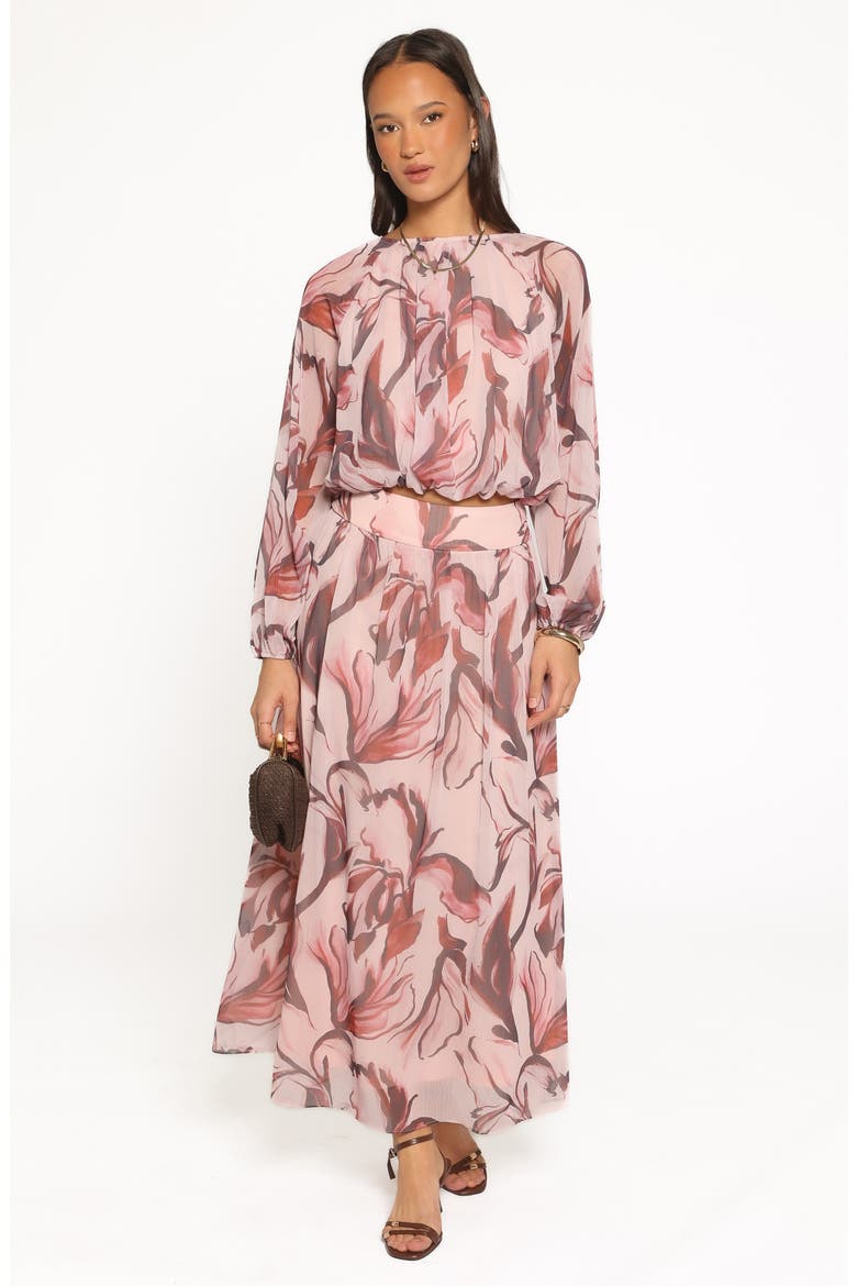 Lorei Chiffon Skirt Set, Alternate, color, PINK PETAL