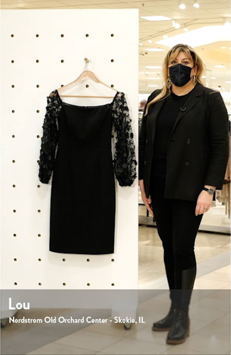 Off the Shoulder Balloon Long Sleeve Dress, sales video thumbnail