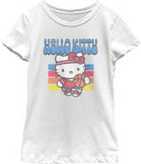 Hello Kitty Girls' Retro and Sports Graphic Short Sleeve T-Shirt