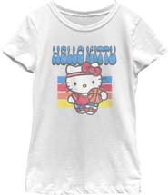 Hello Kitty Girls' Retro and Sports Graphic Short Sleeve T-Shirt