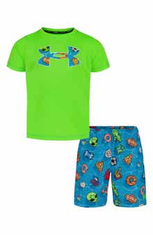 Kids' Shark Rescue Graphic T-Shirt & Swim Trunks Set