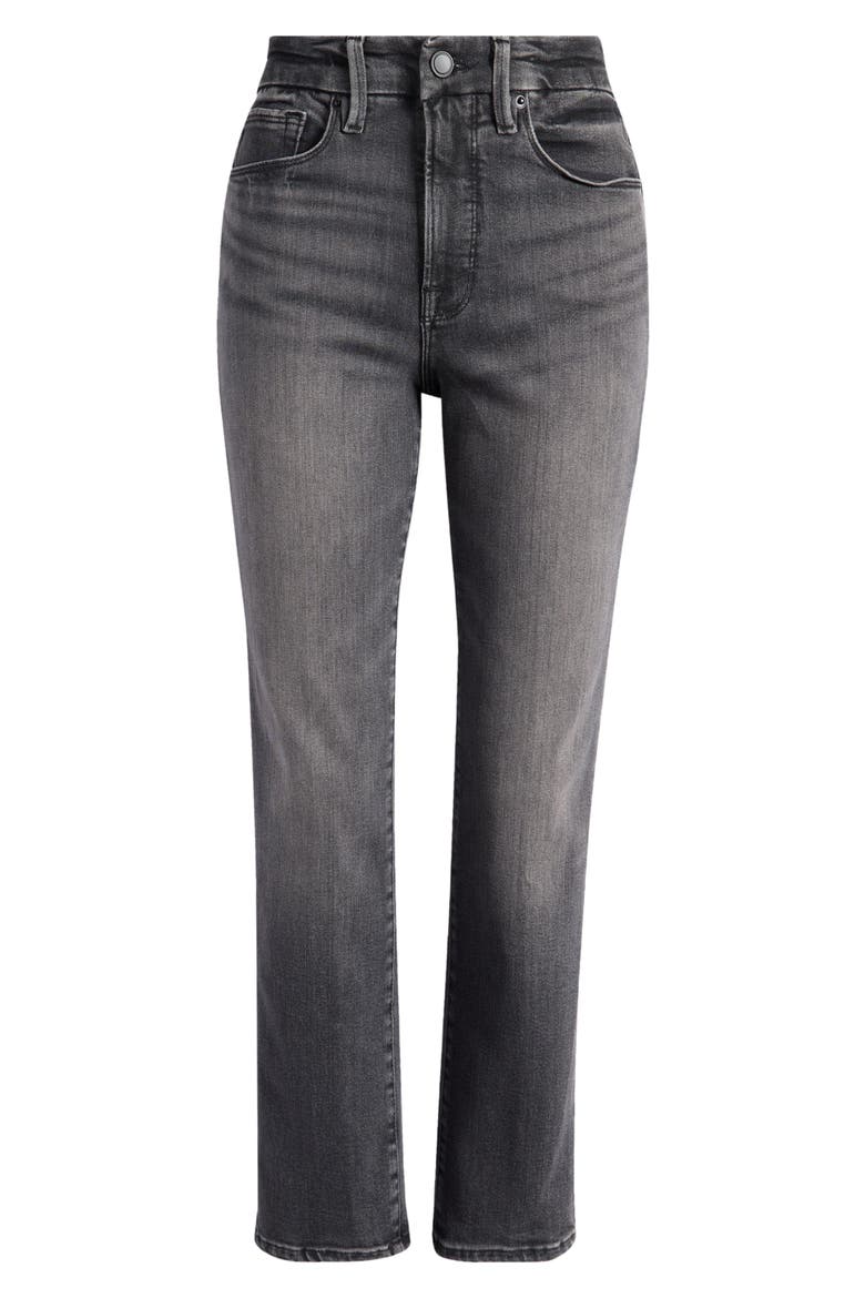 Good Legs Split Pocket Ankle Straight Leg Jeans, Alternate, color, BLACK266