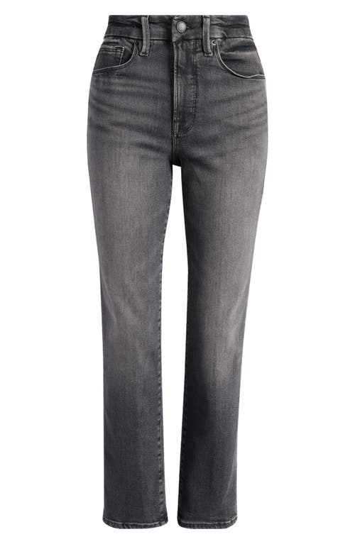 GOOD AMERICAN GOOD AMERICAN GOOD LEGS SPLIT POCKET ANKLE STRAIGHT LEG JEANS 