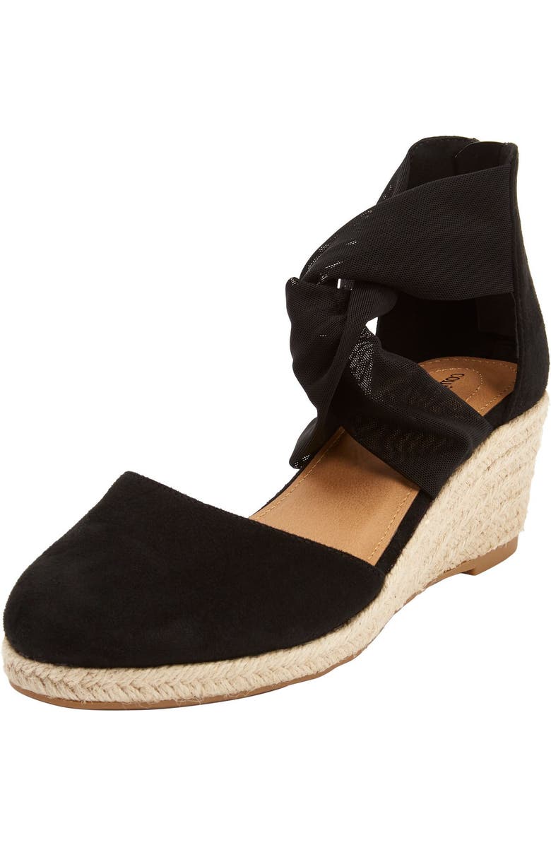 Comfortview The Sabine Espadrille, Main, color, Black