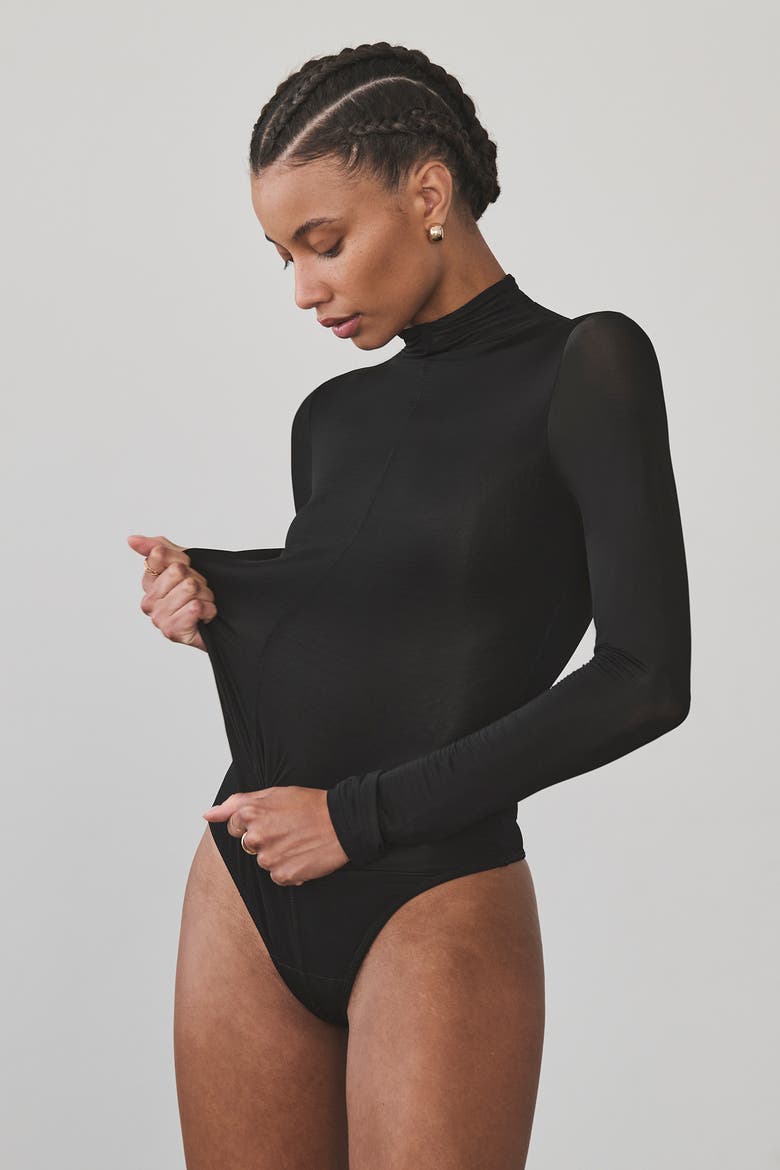 Nicola Bodysuit, Alternate, color, Black