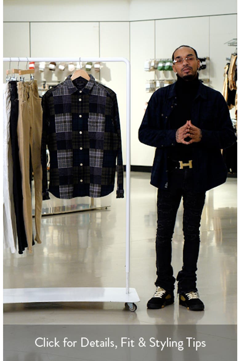 Hopton Plaid Cotton Button-Up Shirt Jacket video