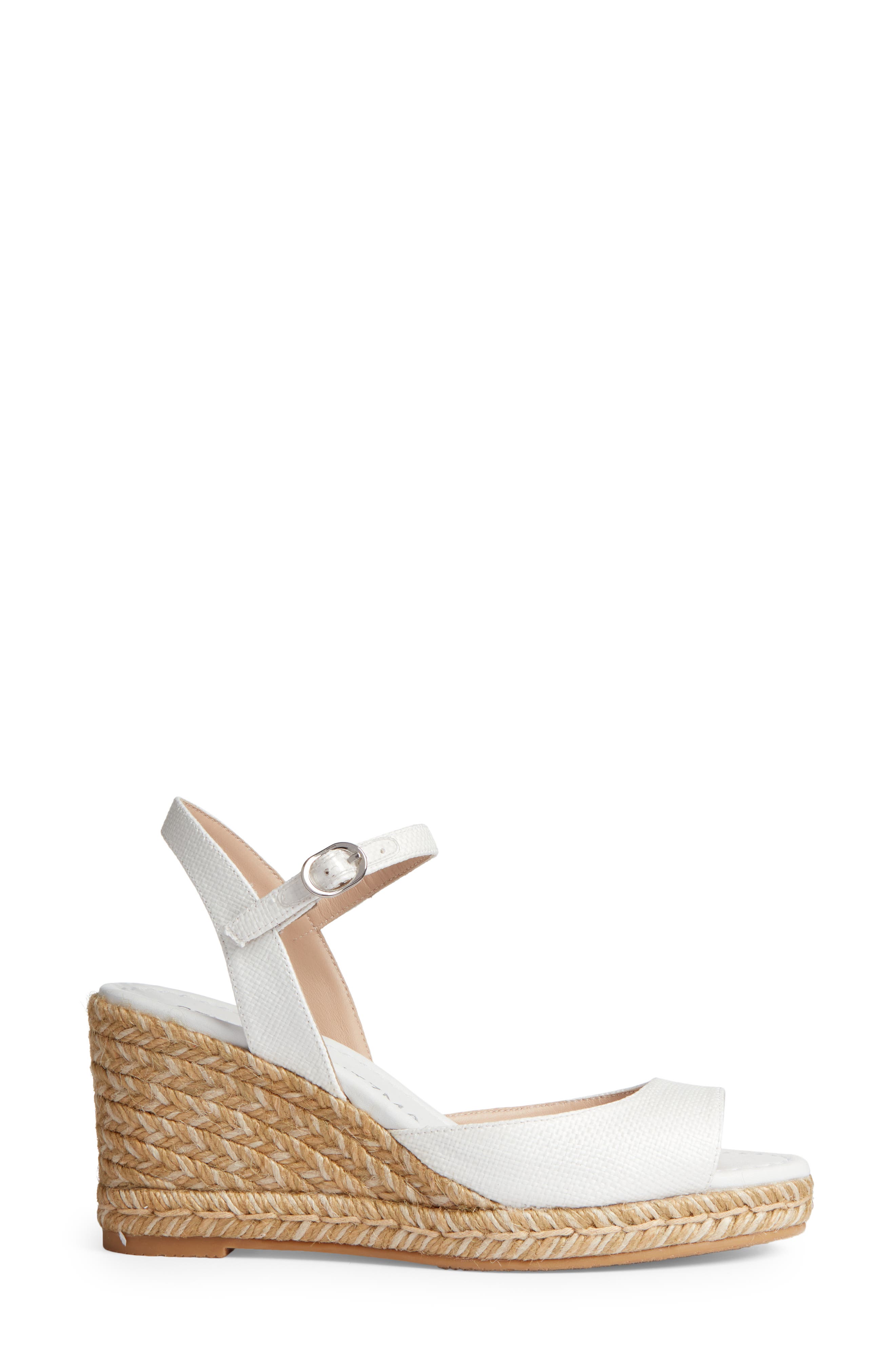 Tia Espadrille Wedge Sandal, Alternate, color, WHITE