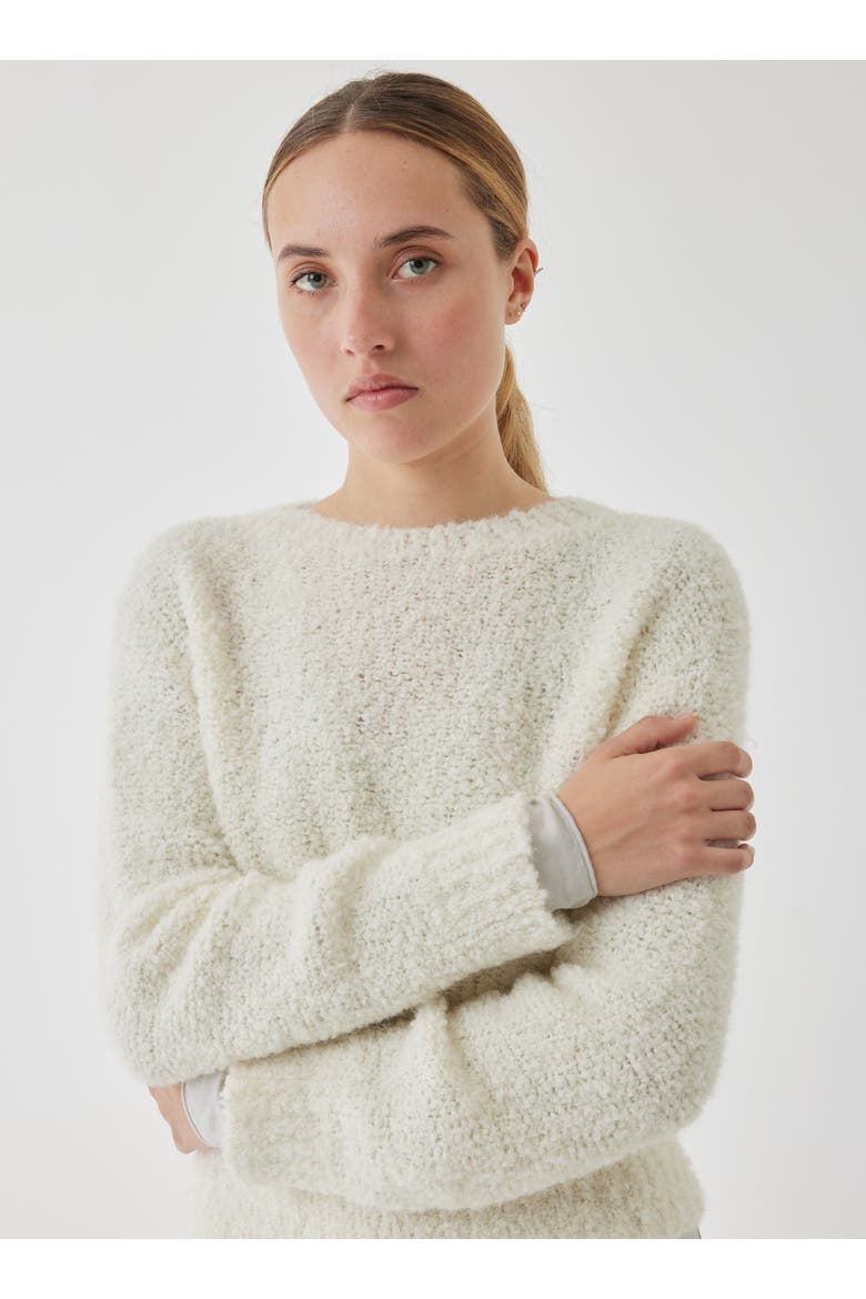 Alpaca Loup Long Sleeve Crewneck, Alternate, color, NACRE