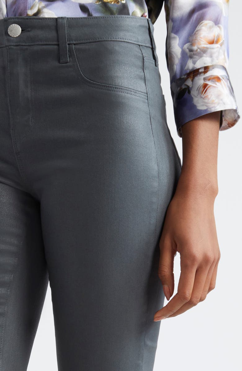 L'AGENCE Selma High Waist Baby Boot Jeans, Alternate, color, Dark Shadow Coated