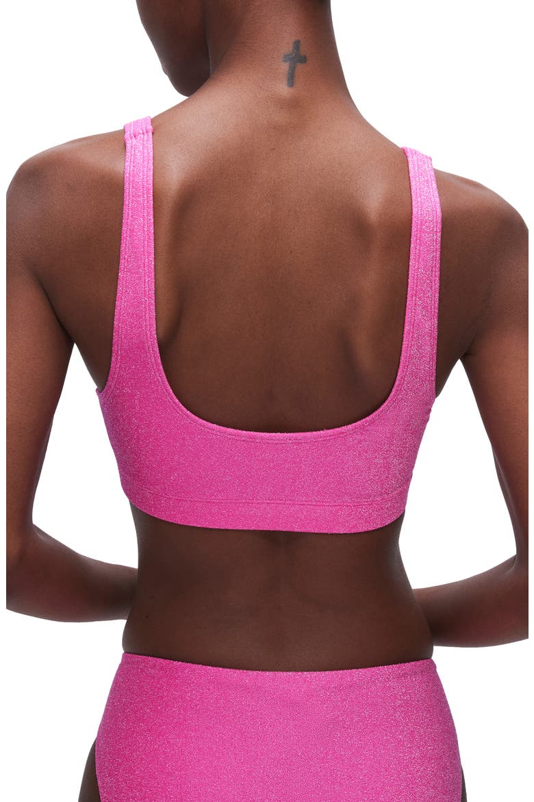 Sparkle Metallic Bikini Top, Alternate, color, KNOCKOUTPINK001