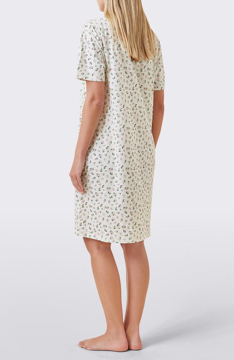 Papinelle Rosebud Organic Cotton Nightgown, Alternate, color, Ecru