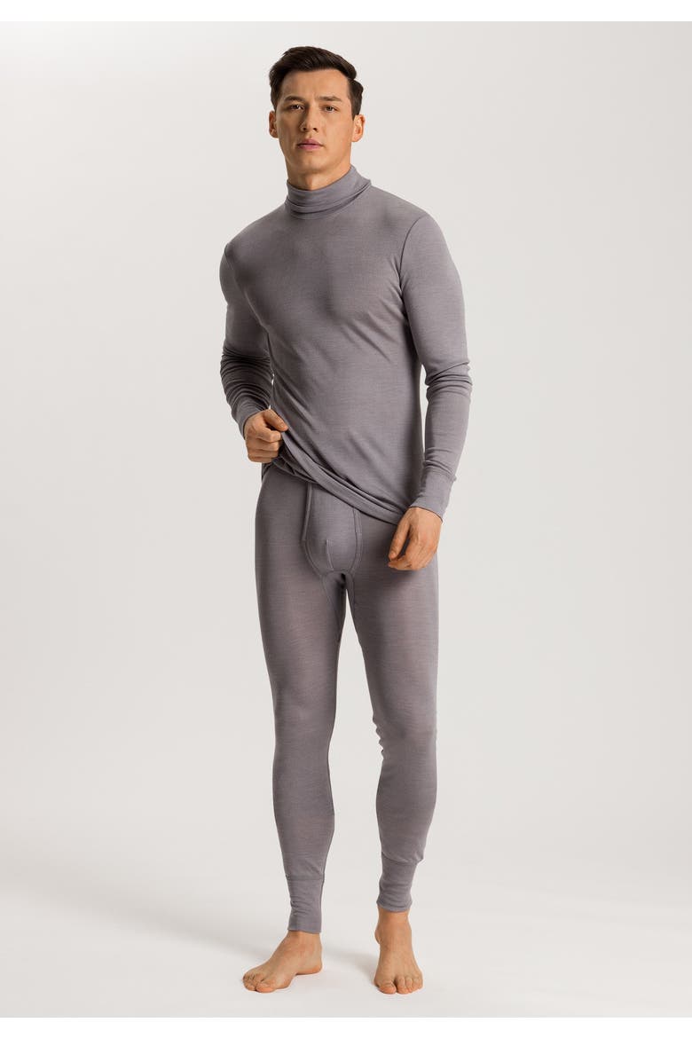 Woolen Silk Thermal Turtleneck, Alternate, color, Nordic Grey