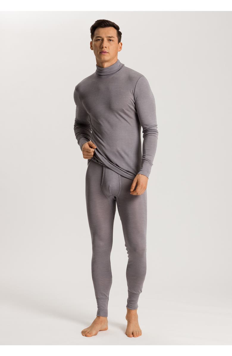 Hanro Woolen Silk Thermal Turtleneck, Alternate, color, Nordic Grey