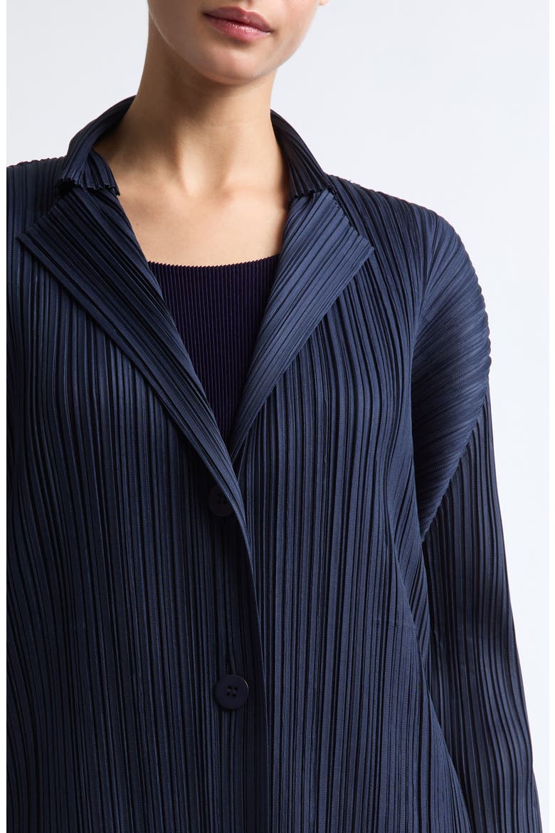 Pleated Blazer, Alternate, color, NAVY