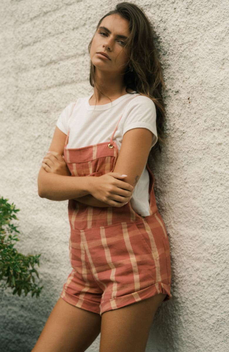 Billabong Wild Pursuit Short Overalls, Alternate, color, Plaid